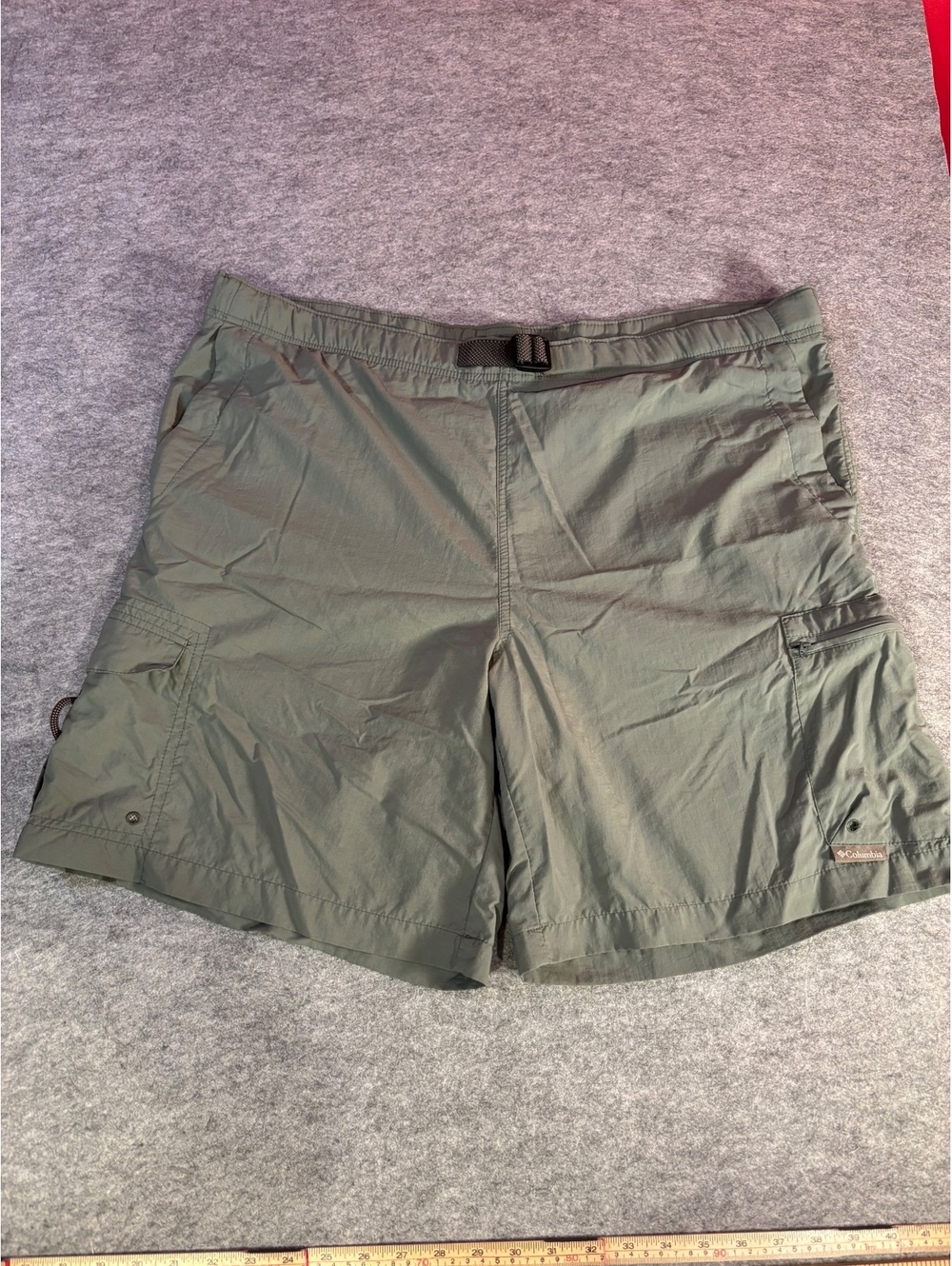 Columbia Men's Large Packable Olive Green Outdoor Hiking Shorts